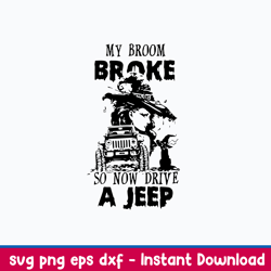 my broon broke so now drive a jeep svg, png dxf eps file