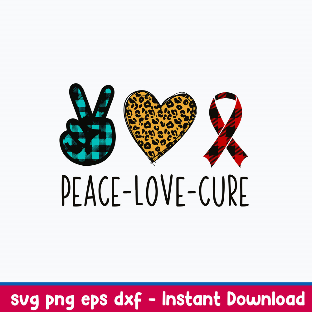 Peace love cure svg, Cure Svg, Png Dxf Eps File.jpeg
