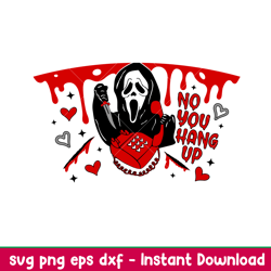 scream full wrap, scream starbucks full wrap svg, halloween svg, no you hang up svg, trick or treat svg, png,dxf,eps fil
