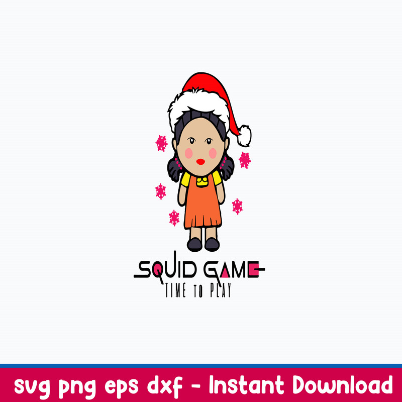 Squid Game Time To Play Svg, Squid Game Christmas Svg, Png Dxf Eps File.jpeg