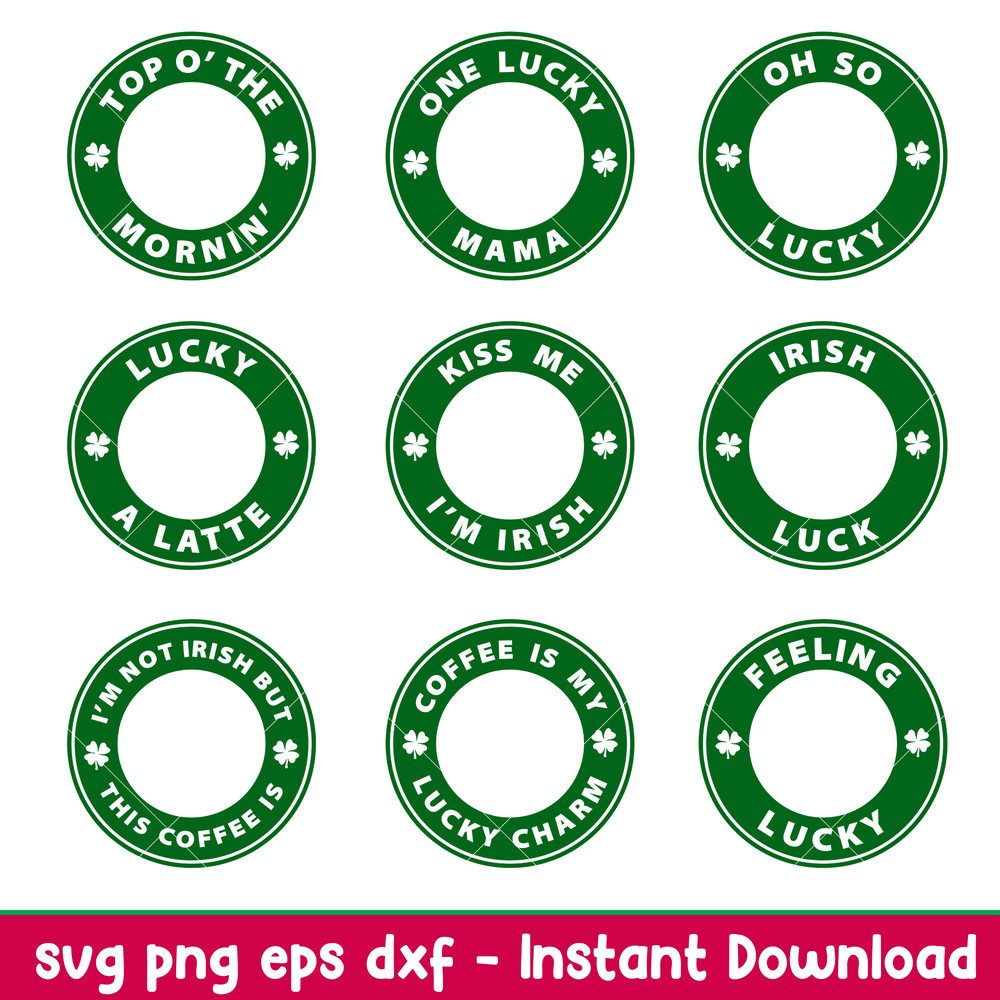 St Patricks Day Coffee Bundle, St. Patricks Day Starbucks Coffee Bundle Svg, St. Patrick’s Day Svg, Lucky Svg, Irish Svg, Clover Svg, png,dxf,eps file.jpeg