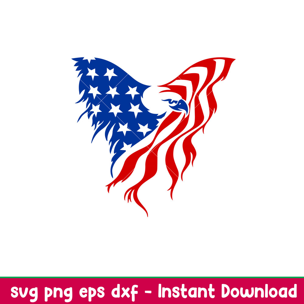 USA Flag Eagle, USA Flag Eagle Svg, 4th of July Svg, Patriotic Svg, Independence Day Svg, USA Svg, png,dxf,eps file.jpeg