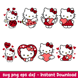 valentine hello kitty, valentine benito kitty svg, hello kitty svg, valentines day svg, bad bunny svg,png,dxf,eps file