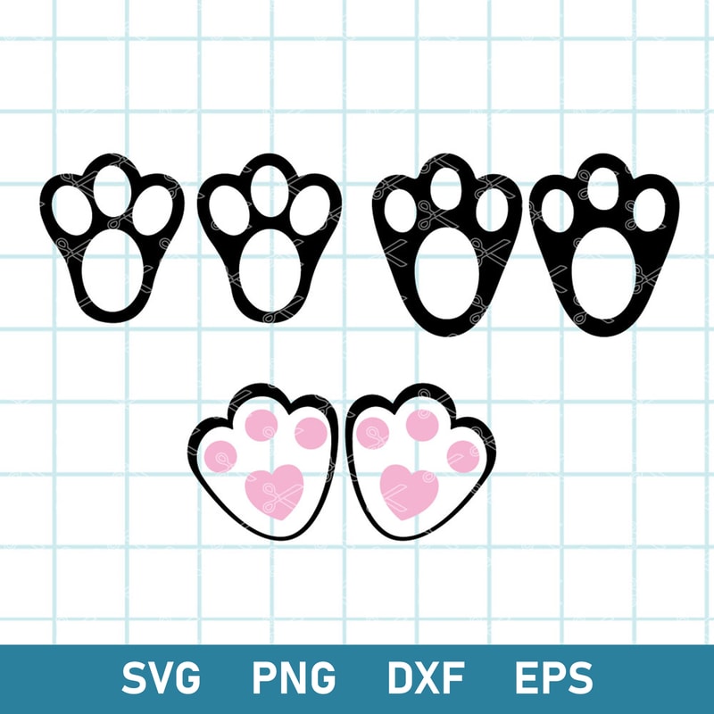 Bunnt Feet Svg, Rabbit Feet Svg, Easter Svg, Png Dxf Eps Digital File.jpg