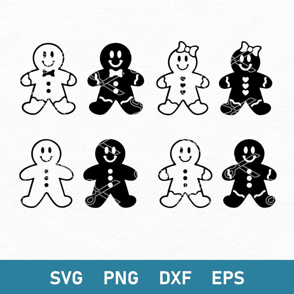 Christmas Gingerbread Bundle Svg, Gingerbread Man Svg, Christmas Svg, Png Dxf Eps Digital File.jpeg