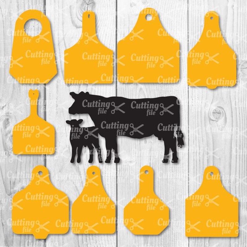 Cow Ear Tags Bundle Svg, Cow Ear Tags Svg, Cow Ear Tags Clipart, Cow Ear Tags Cricut Svg, Instant Download.jpg