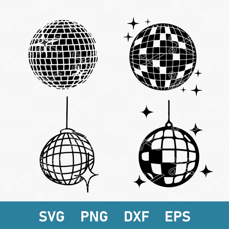 Disco Ball Bundle Svg, Disco Ball Svg, Happy Disco Ball Svg, Png Dxf Eps Digital File.jpg