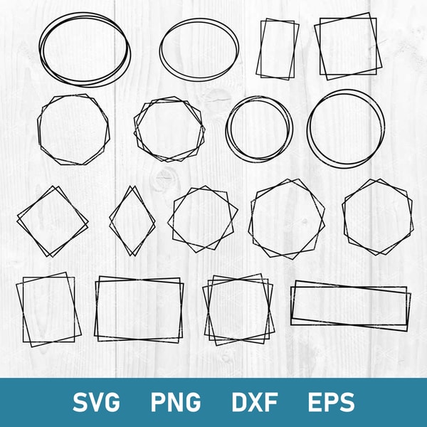 Fun Frame Svg Frames Bundle Svg, Frames Svg, Square Fames Svg, Png Dxf Eps | Inspire ...