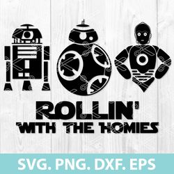 star wars svg, darth vader svg, rollin with the homies svg, png dxf eps digital file