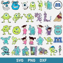 sully monter bundle svg, sully svg, sully face svg, monster svg, png dxf digital file