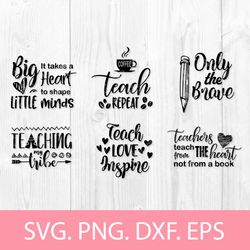 teacher bundle svg, teacher svg, teacher quotes svg, png dxf eps file