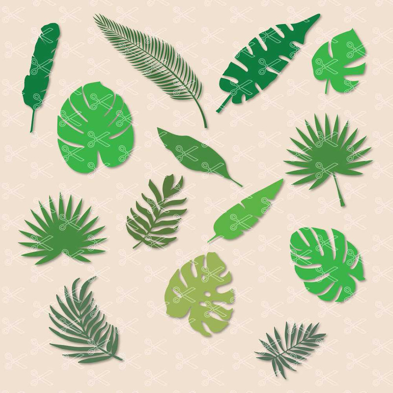 Tropical Leaves Bundle Svg, Tropical Leaves  Svg, Tropical Leaf Svg, Instant Download.jpg