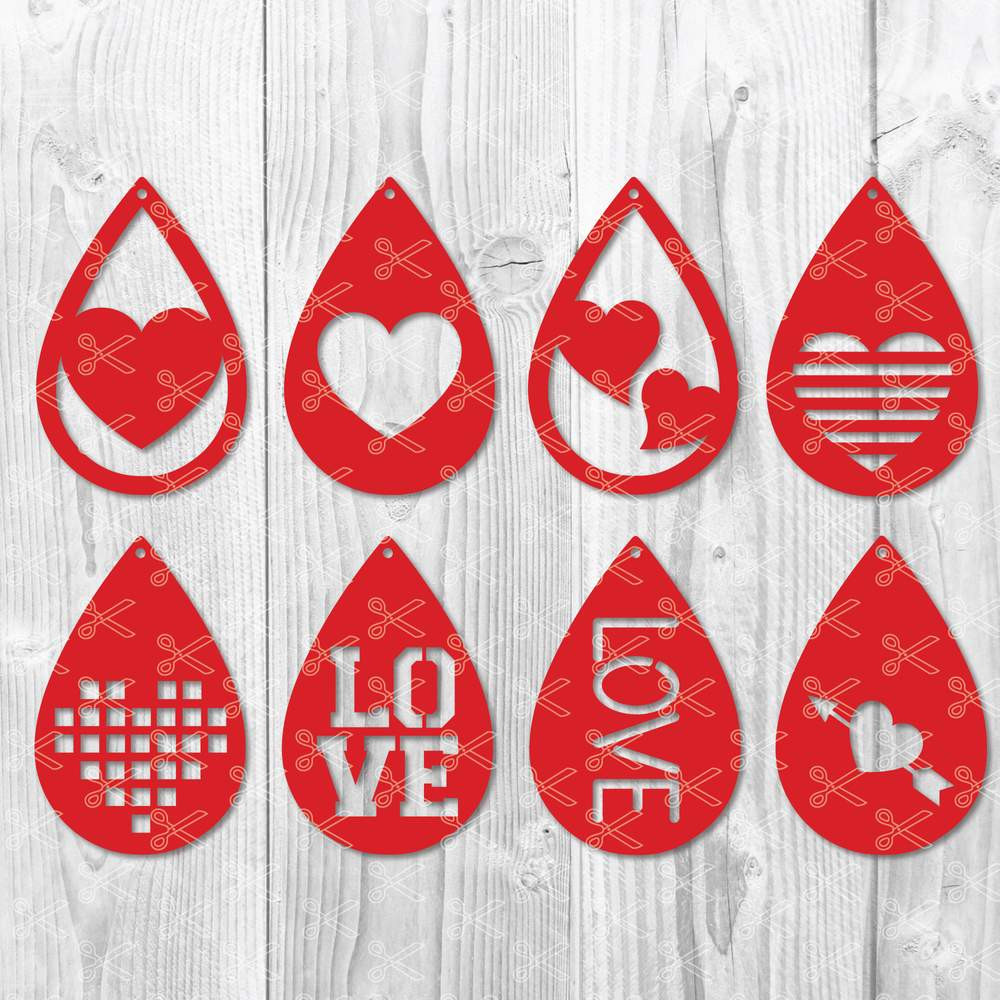 Valentines Earring Bundle Svg, Valentines Earring Svg, Valentine Svg, Earring Svg, Png Dxf Eps File.jpg