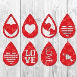 valentines earring bundle svg, valentines earring svg, valentine svg, earring svg, png dxf eps file