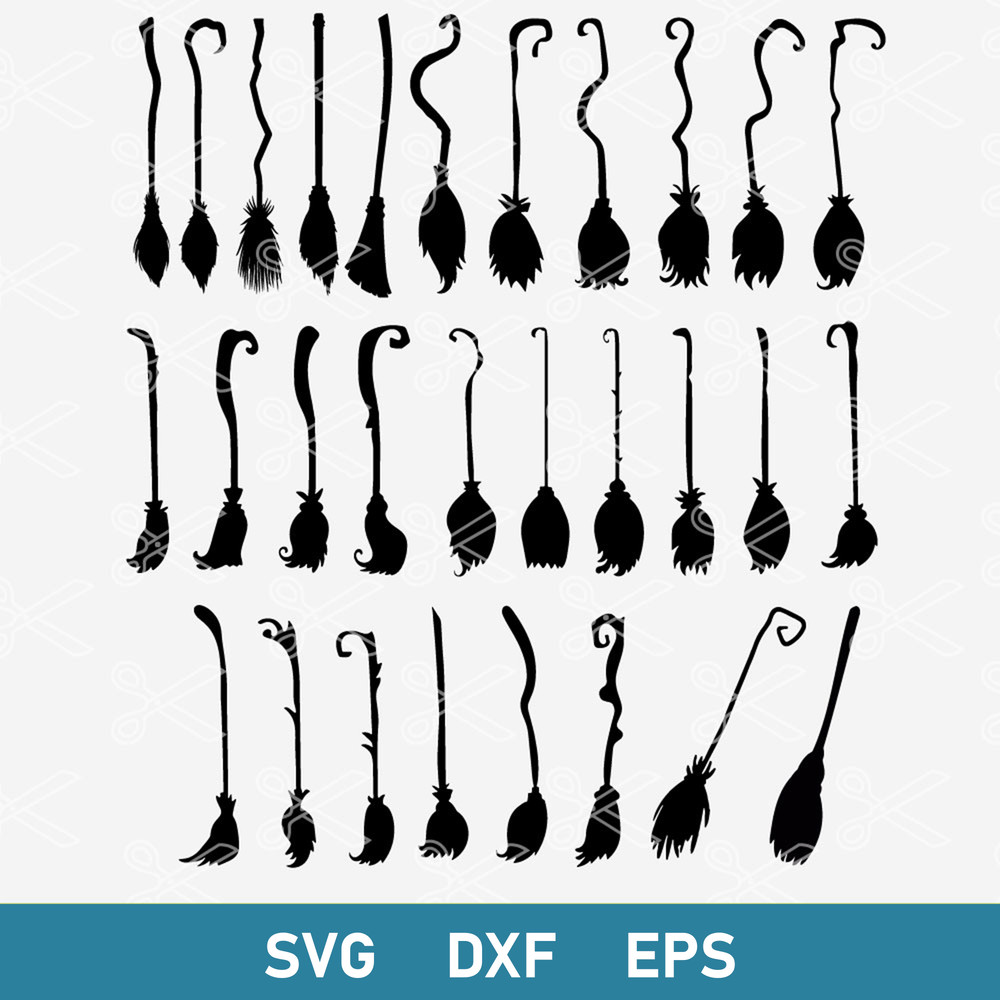 Witch Broom Svg, Broomsticks Svg, Halloween Witcl Broom Svg, Halloween Svg, Png Dxf Eps File.jpg