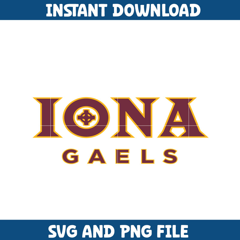 Iona gaels Svg, Iona gaels logo svg, IIona gaels University svg, NCAA Svg, sport svg, digital download (2).png