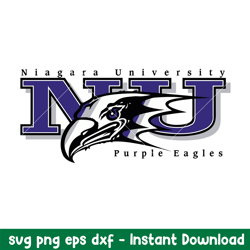niagara purple eagles logo svg, niagara purple eagles svg, ncaa svg, png dxf eps digital file