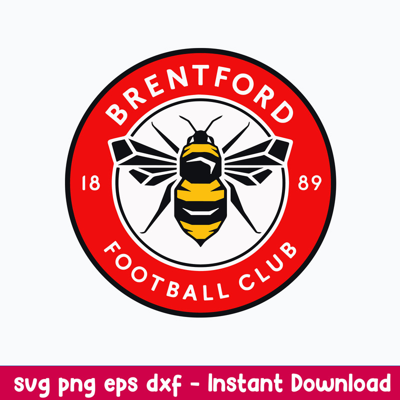 Brentford 1889 Football Club Svg, Bretford Svg, Sport Svg, Png Dxf Eps File.jpeg