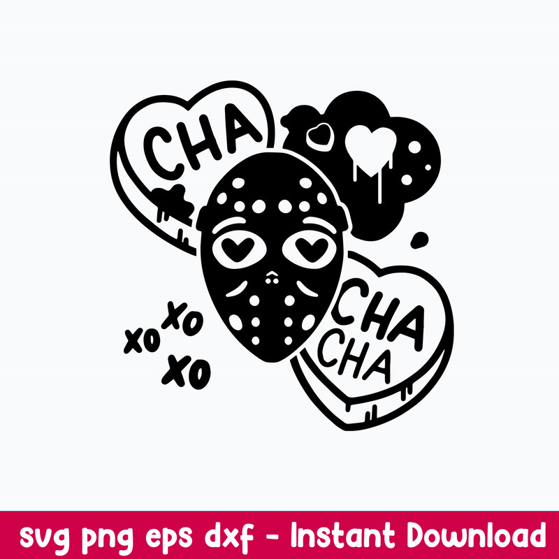 Cha Cha Svg, Candy Hearts Svg, Valentine Svg, Png Dxf Eps File.jpeg