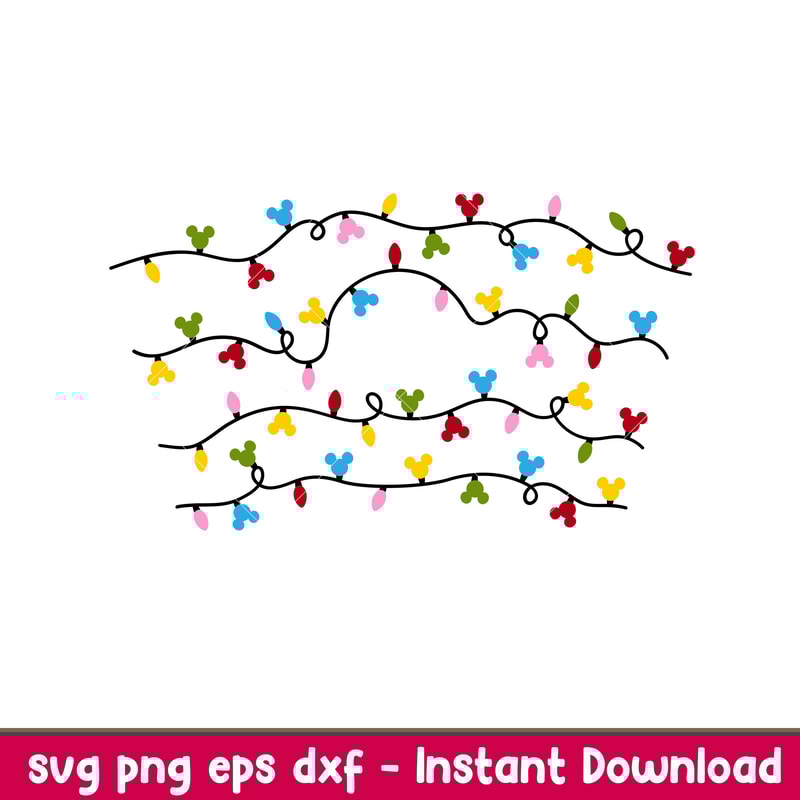 Christmas Light Full Wrap, Christmas Light Full Wrap Svg, Starbucks Svg, Coffee Ring Svg, Cold Cup Svg, png, eps, dxf file.jpeg