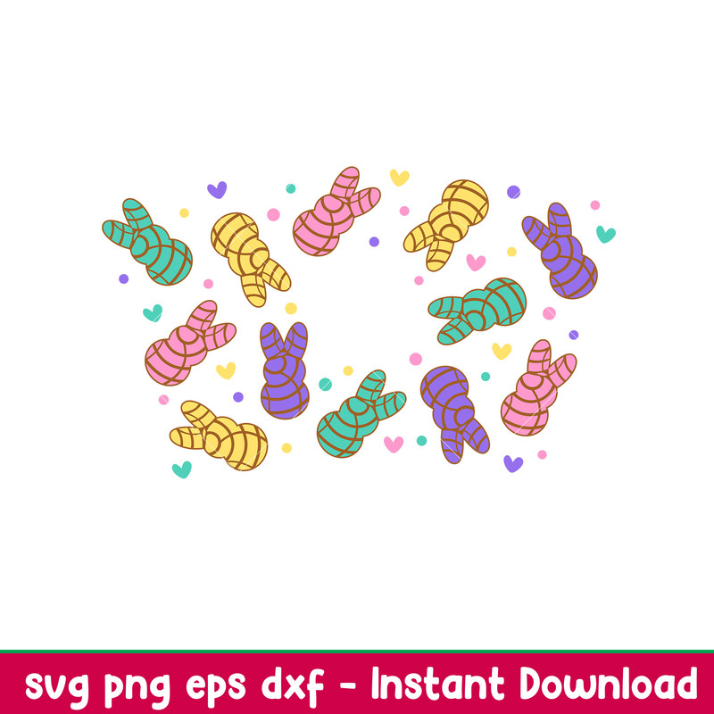Easter Peeps Conchas Full Wrap, Easter Peeps Conchas Full Wrap Svg, Starbucks Svg, Coffee Ring Svg, Cold Cup Svg, png, dxf, eps file.jpeg