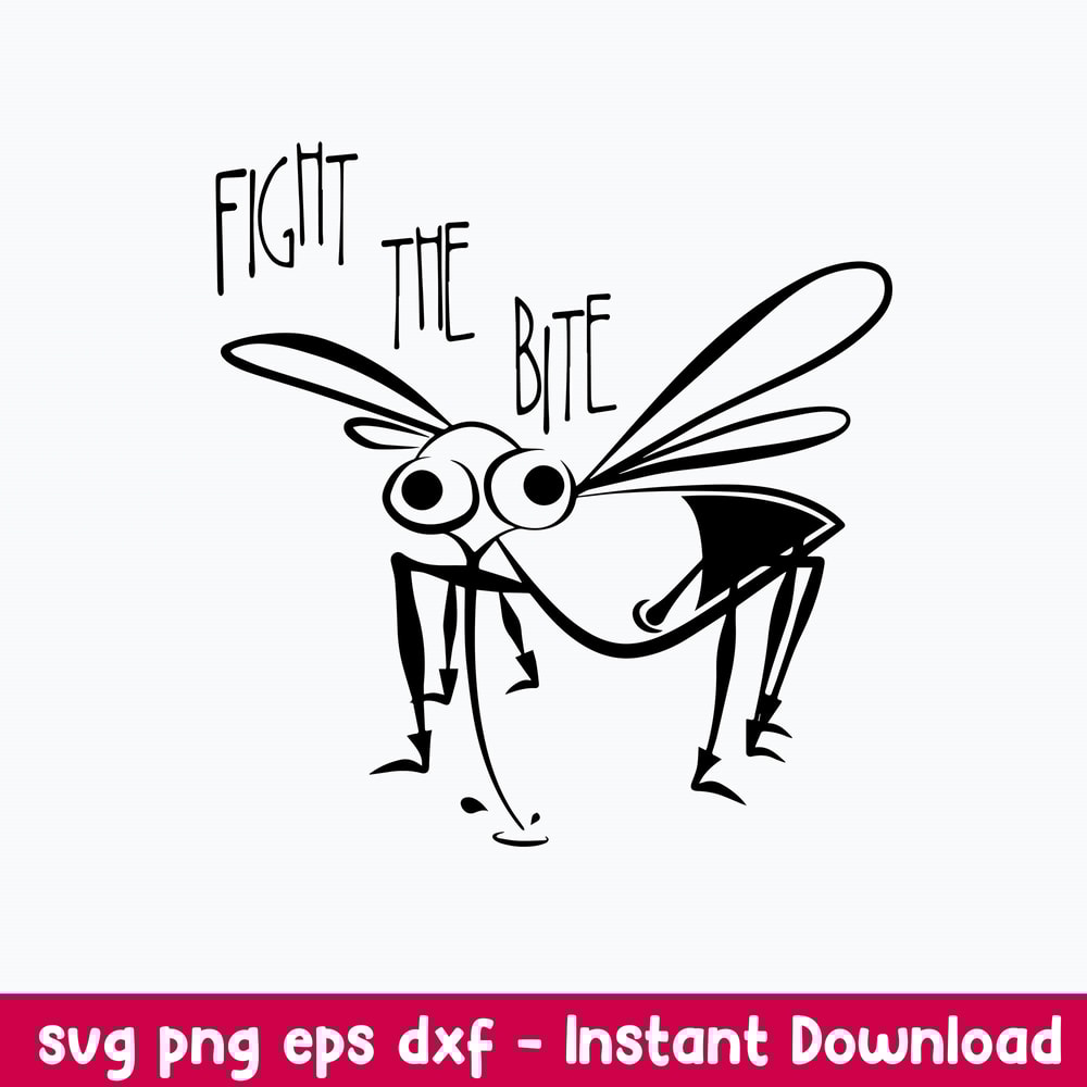 Fight the Bite Mosquito SVG Pest Insect Zika Virus Svg, Png Dxf Eps File.jpeg