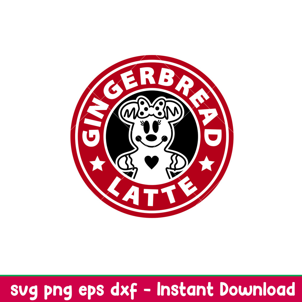 Gingerbread Latte Minnie, Gingerbread Latte Minnie Mouse Svg, Starbucks Svg, Coffee Ring Svg, Cold Cup Svg,png,dxf,eps file.jpeg