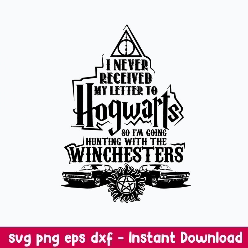 Hogwarts Winchesters Supernatural Svg, Harry Potter Svg, Png Dxf Eps File.jpeg