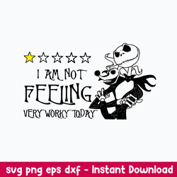 i am not feeling very worky today svg, skellington svg, png dxf eps file