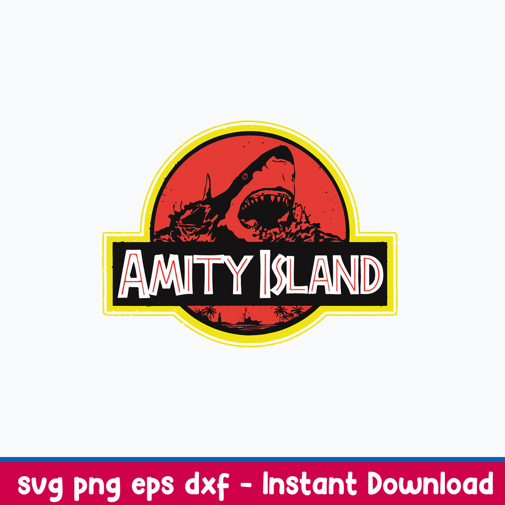 Jurassic Park Amity Island Shark Svg, Jurassic Park Svg, Png Dxf Eps File.jpeg