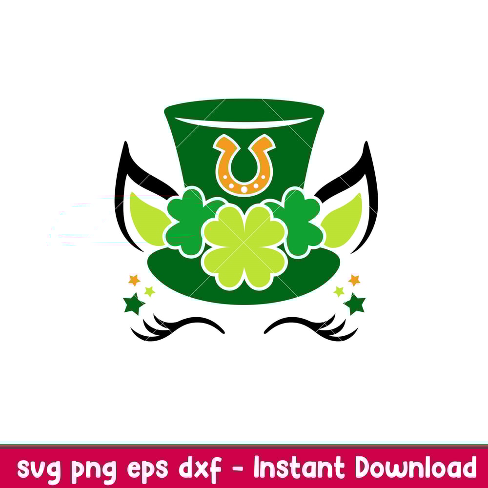 Lepricorn, Lepricorn Svg, St. Patrick’s Day Svg, Lucky Svg, Irish Svg, Clover Svg, png, dxf, eps file.jpeg