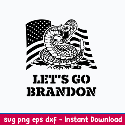 lets go brandon gadsden flag svg, flag svg, png dxf eps file