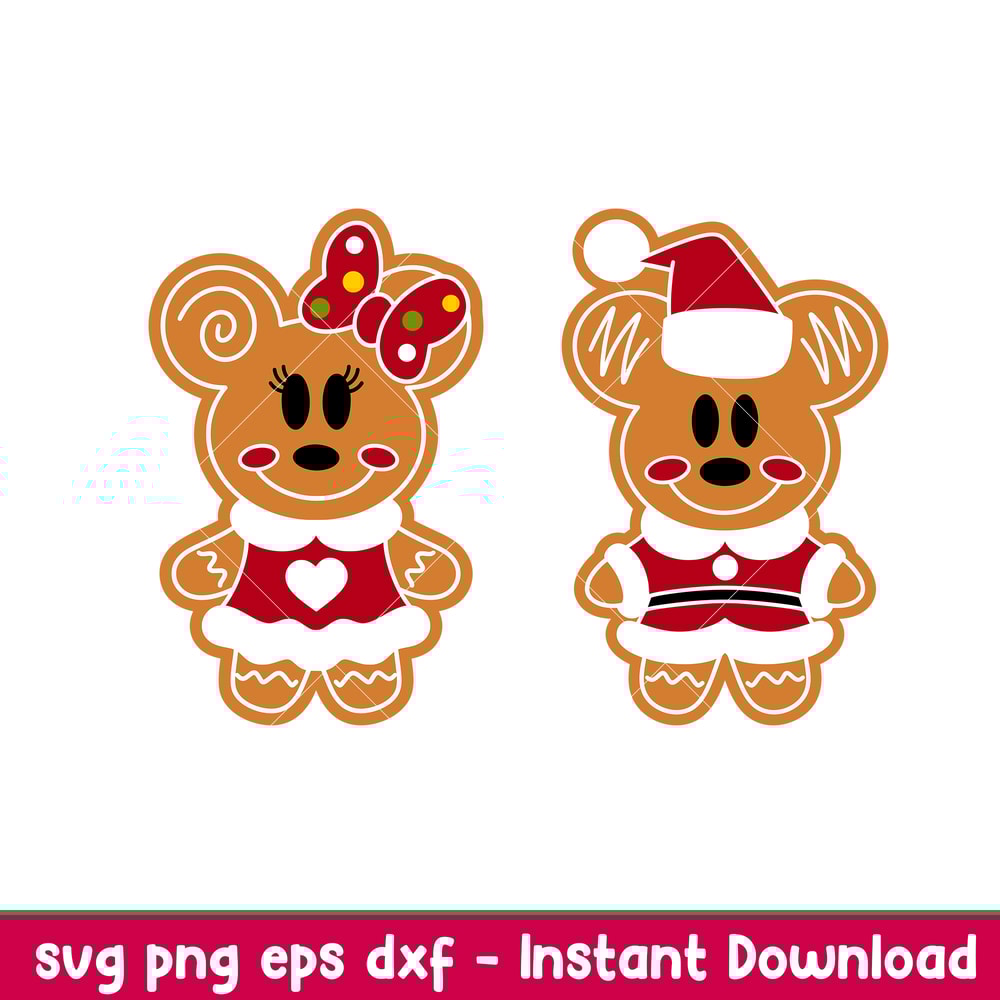 Mouse Gingerbread Cookies, Mouse Gingerbread Cookies Svg, Christmas Svg, Merry Christmas Svg, Santa Claus Svg, png,dxf,eps file.jpeg