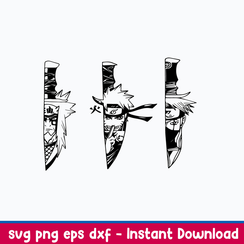 Naruto Knife Anime Svg, Manga Character In Knife Svg, Naruto Knife Svg, Png Dxf Eps File.jpeg