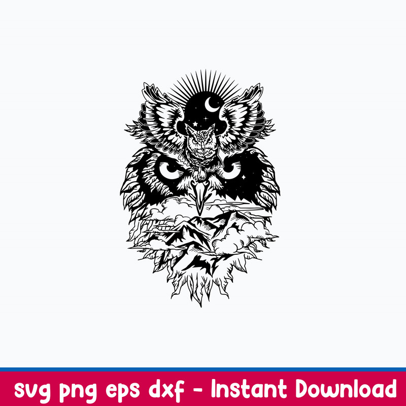 Owl Head Svg, Owl Head Clipart Svg, Png Dxf Eps File.jpeg