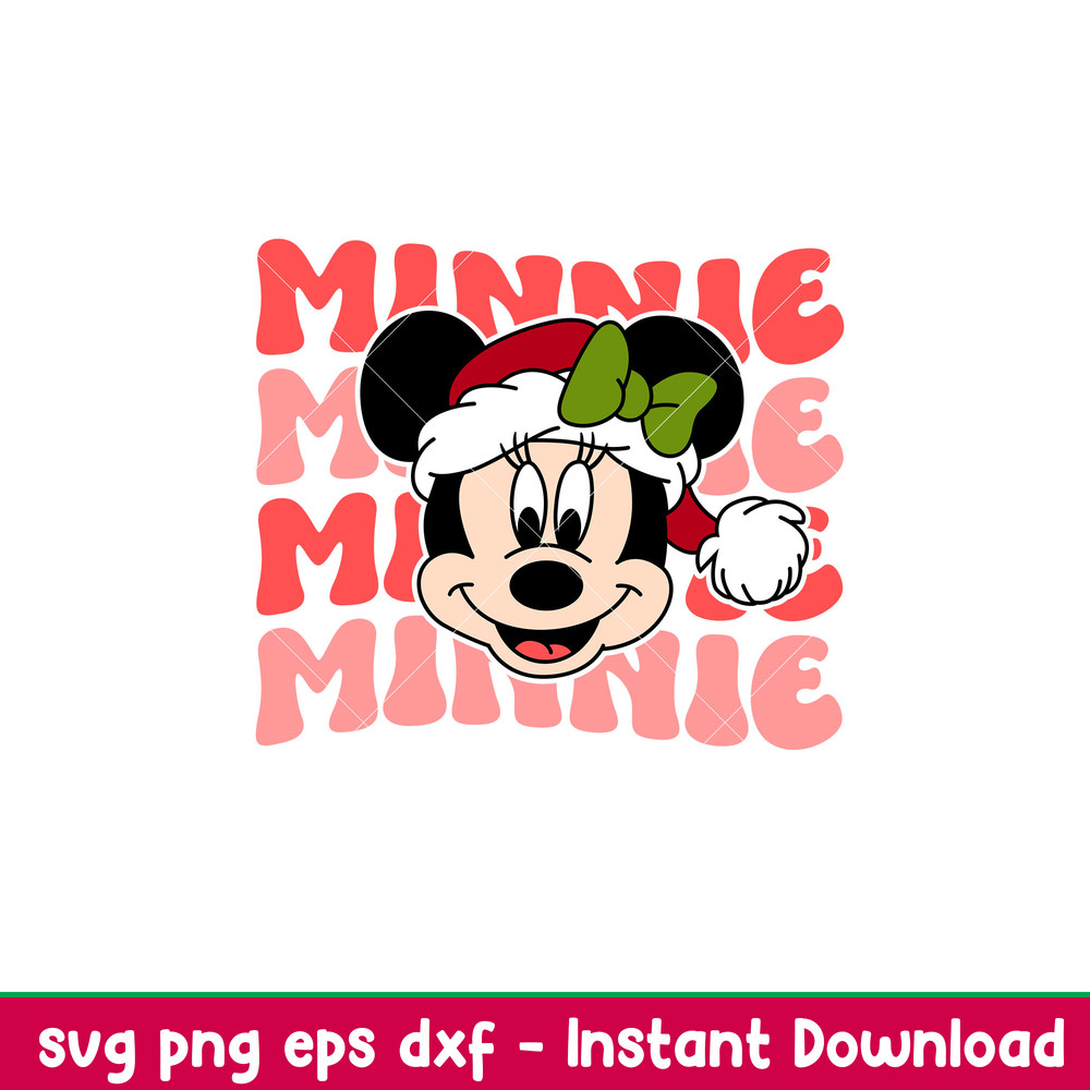 Retro Santa Minnie, Retro Santa Minnie Svg, Christmas Svg, Disney Christmas Svg, Santa Claus Svg,png,dxf,eps fie.jpeg