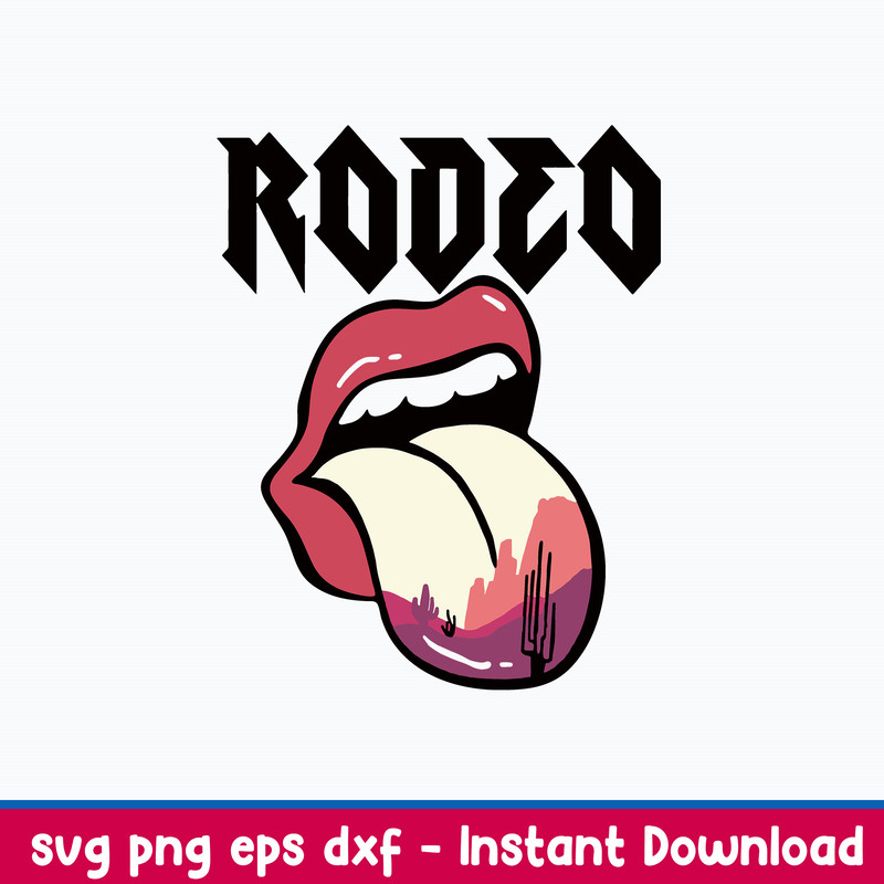 Rodeo Cactus Lips Tongue Svg, Tongue Svg, Png Dxf Eps FIle.jpeg