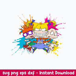 rugrats svg, colorful rugrats svg, png dxf eps digital file