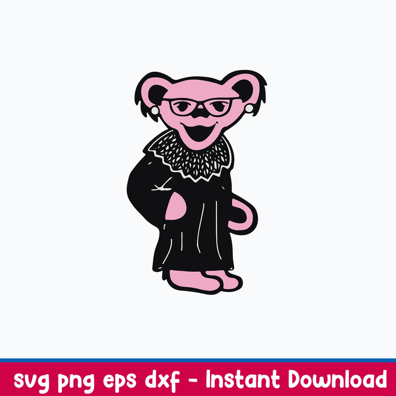Ruth Bader Ginsburg Dead Bear Svg, Png Dxf EPs File.jpeg
