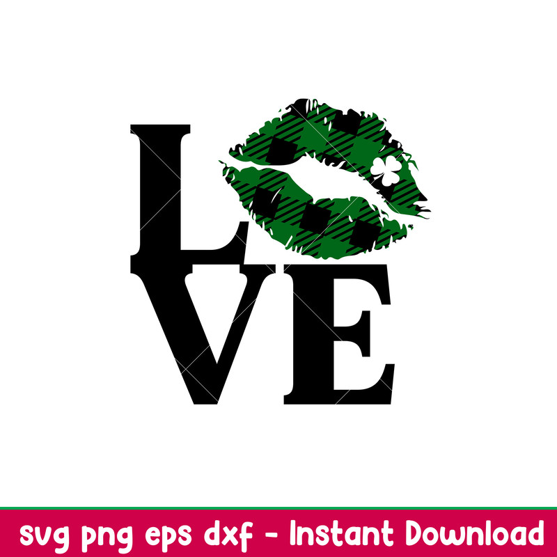 St Patricks Day Lov Buffalo Lips, St. Patrick’s Day Love Buffalo Lips Svg, St. Patrick’s Day Svg, Lucky Svg, Irish Svg, Clover Svg, png,dxf,eps file.jpeg