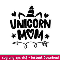 unicorn mom, unicorn mom svg, unicorn birthday svg, unicorn svg, png,dxf,eps file