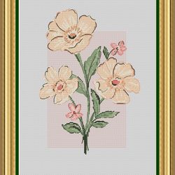 flowers cross stitch pattern vintage bouquet cross stitch pattern cute vintage flowers cross stitch digital file pdf