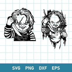 chucky horror movie svg, characters horror svg, horror halloween svg, png dxf eps file