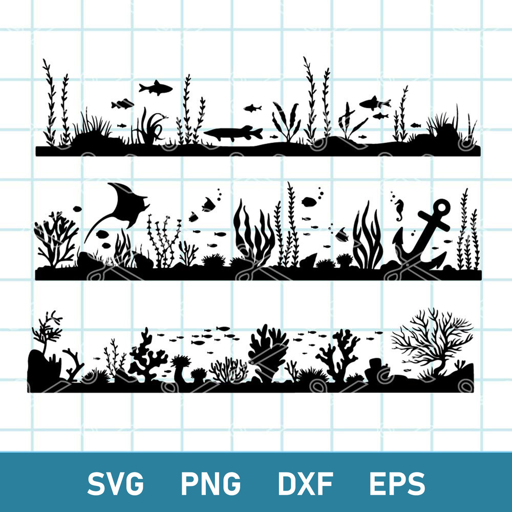 Corals Reef Svg, Nautical Ocean Life Svg, Sea Coral Reef OCeanic Animal Svg, Png Dxf Eps File.jpeg
