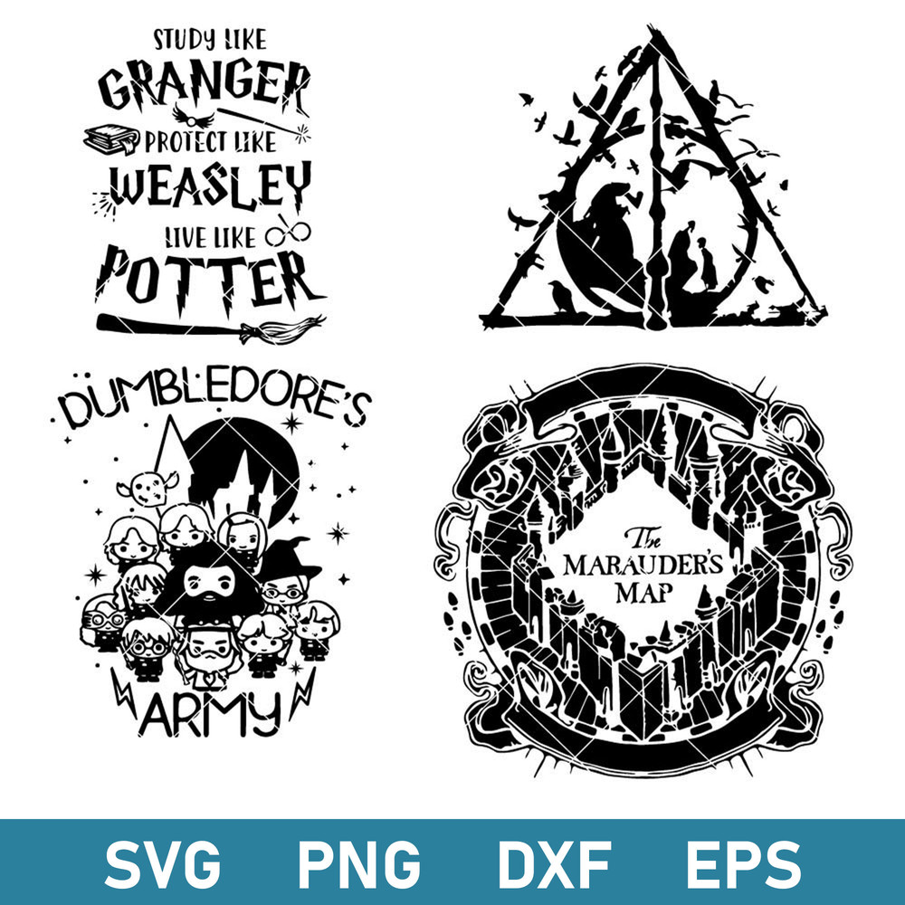 Harry Potter Bundle Svg, Harry Potter Svg, Hogwarts Svg, Magic Wizard Svg, Png Dxf Eps File.jpeg