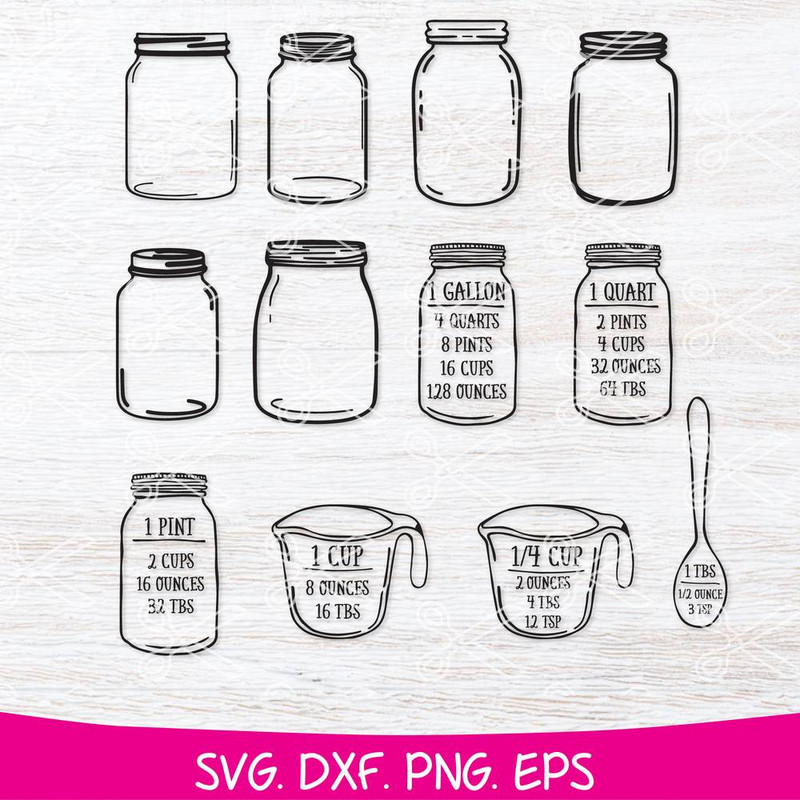 Mason Jar Bundle Svg, Mason Jar Svg, Potion Bottle Svg Png Dxf Eps Digital File.jpg