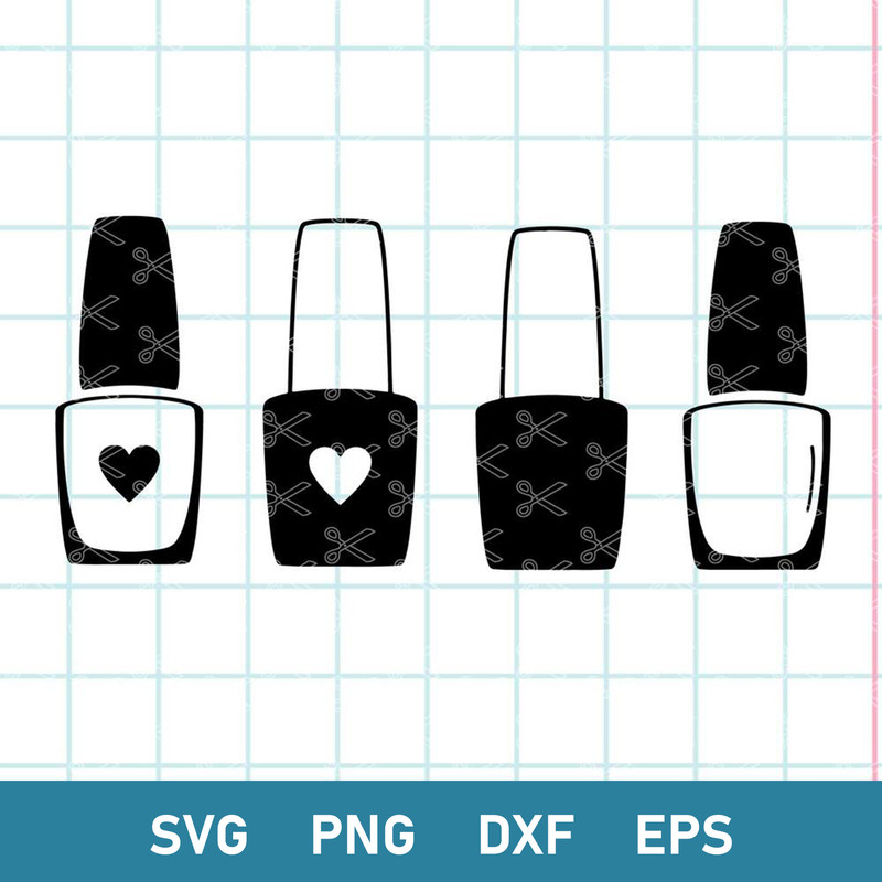 Nail Polish Bundle Svg, Nail Polish Svg, Nail Polish Lipart, Makeup Svg, Png Dxf Eps Digital File.jpg