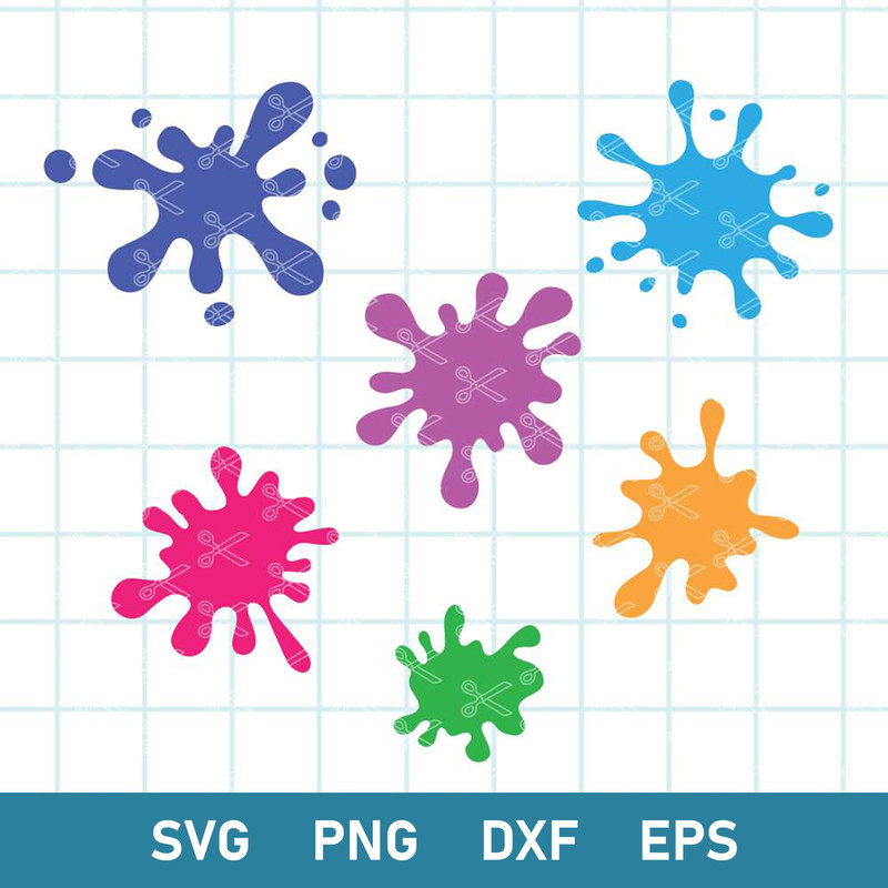 Paint Splatter Bundle Svg, Paint Splatter Svg, Paint Brush Svg, Png Dxf Eps File.jpg