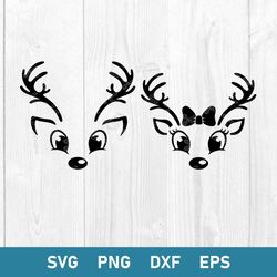 reindeer face bundle svg, reindeer face svg, reindeer svg, png dxf eps digital file