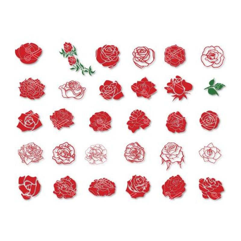 Rose Bundle Svg, Rose Svg, Rose Clipart, Rose Cricut Svg, Instant Download.jpg